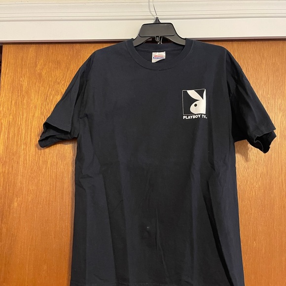 PLAYBOY Black Short Sleeve Tee - Adult Large - Picture 1 of 3